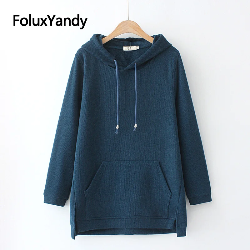 

Warm Thick Women's Hoodies Plus Size Sweatshirt XXXL 4XL Casual Front Pocket Long Sleeve Hoodie Pullovers KKFY5168