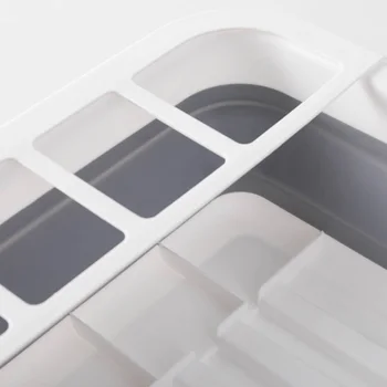 

Drain Hole Kitchen Portable Drying Foldable Organizer Practical Home Dish Rack Sink Design Tableware TPR Utensil Bowl Storage