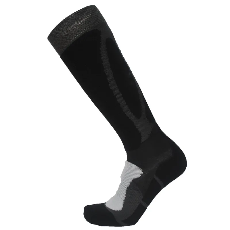 1 Pair Europe Winter Merino Wool Professional Winter Warm Snowboard Socks - Цвет: BLACK