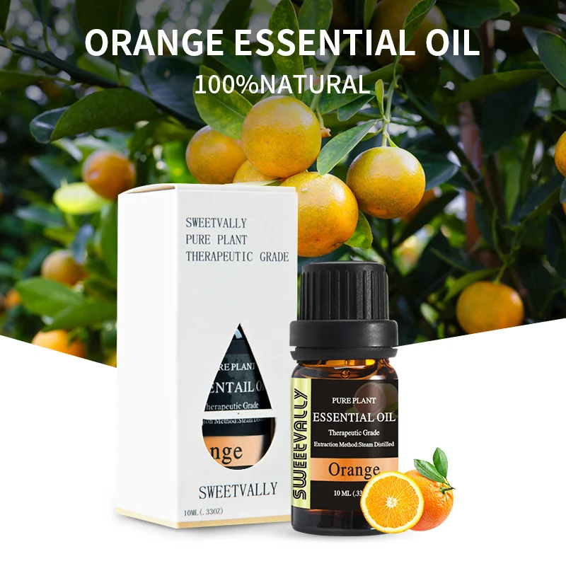 

10ml Orange Essential Oil For Aromatherapy Diffusers Pure Essential Oils Relieve Stress for Air Freshening Humidifier Oil