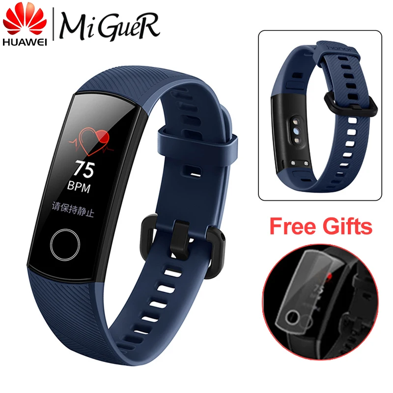 

Original Huawei Honor Band 4 Smart Wristband 0.95'' Color Amoled Touch Screen Display Heart Rate Sleep Snap Swim Posture Detect