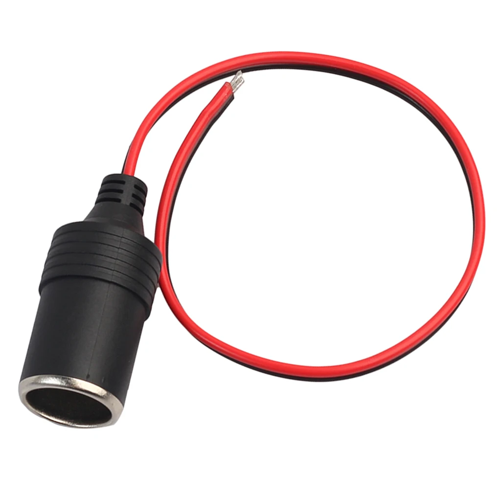 6pcs Auto Car Cigarette Lighter Plug Female Socket Fused 12V Extension Cable Adapter 