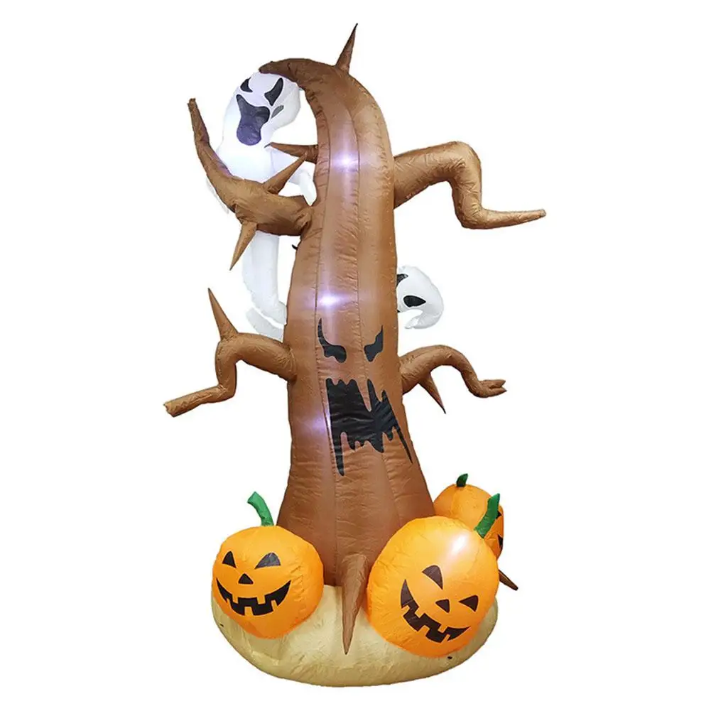 

DishyKooker 2.4m Scary Halloween Inflatable Ghost Embrace Tree for Halloween Home Yard Ornaments Stage Prop