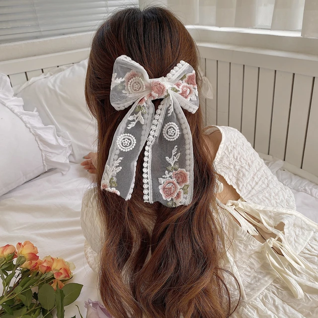 Apparel Hair Bow Accessories, Lace Hair Bows Clips