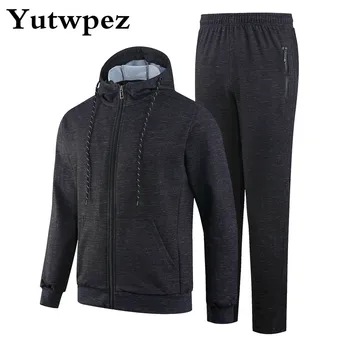 

Tracksuit Men Set Winter Clothing Set 2PCS Jacket and Pants Two-Piece Sweatpants Streewear Sportswear Track Suit Man Coat 2019
