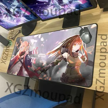 

XGZ Large Gaming Mouse Pad Black Lock Edge Girls Frontline Custom Computer Keyboard Table Mat Fashion Coaster Rubber Non-slip