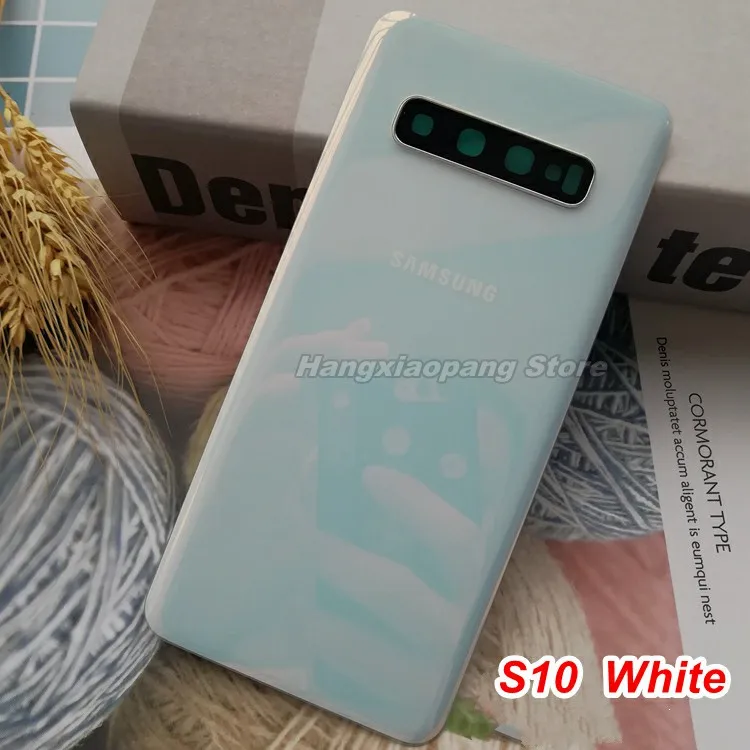 Samsung Galaxy S10 S10+ S10E  Glass Back Battery Cover Rear G975F G975 S10e  Back Rear Glass Case S10 Rear Panel Door Housing waterproof phone housing Housings & Frames