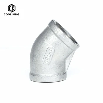 

1/8"-2” (DN6-DN50) BSP Female 304 Stainless Steel 45 Degree Elbow Threaded Pipe Fitting Connector For Water Oil Ai