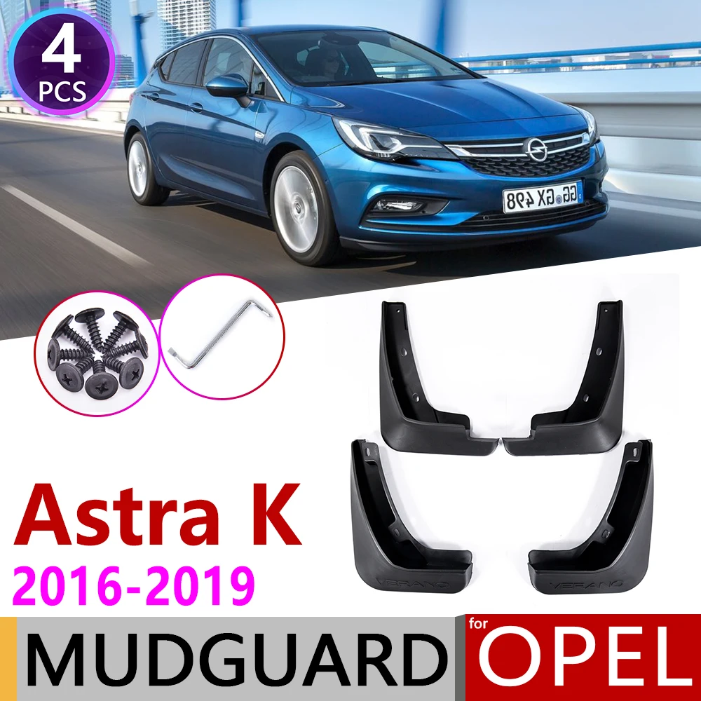 LOPLP Car Mud Flaps Splash Guards Fender for Opel Vauxhall Astra K GSi OPC 2019 2018 2017 2016,Front Rear Mudguards Mudflaps Car Fenders,Car Fittings,4 Pcs