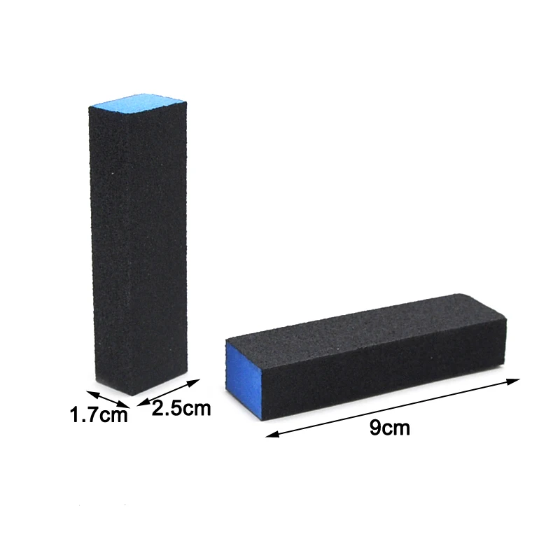 50 Pcs/lot Black Sanding Nail File Block Colorful Sponge Buffer Block UV Gel Polishing Nails Accessories Tools Manicure Kit