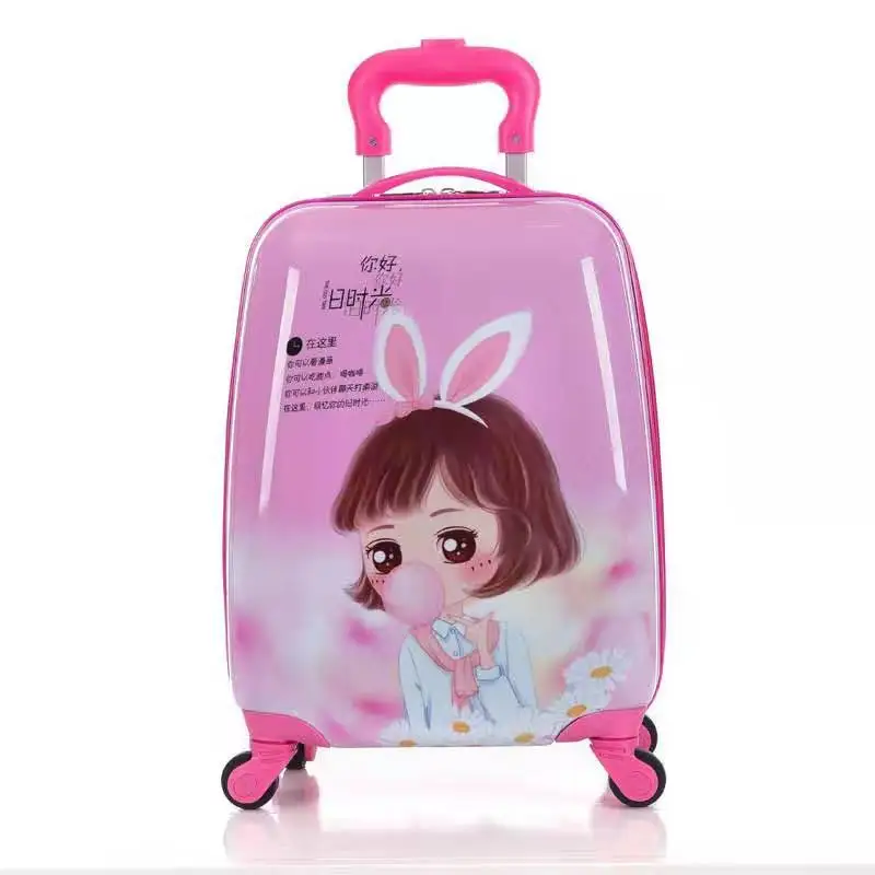 18 travel suitcase 1" Дорожный чемодан на колесиках, подарок для ребенка, чемодан для скутера, сумка для скейтборда на колесиках, сумка для ленивого багажа для детей, мультяшная сумка на колесиках - Цвет: 18 travel suitcase
