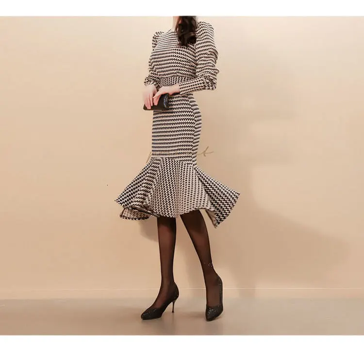 office ladies 2 pieces set comfortable temperament vintage striped slim casual skirt wild fresh sweet work style thick women set