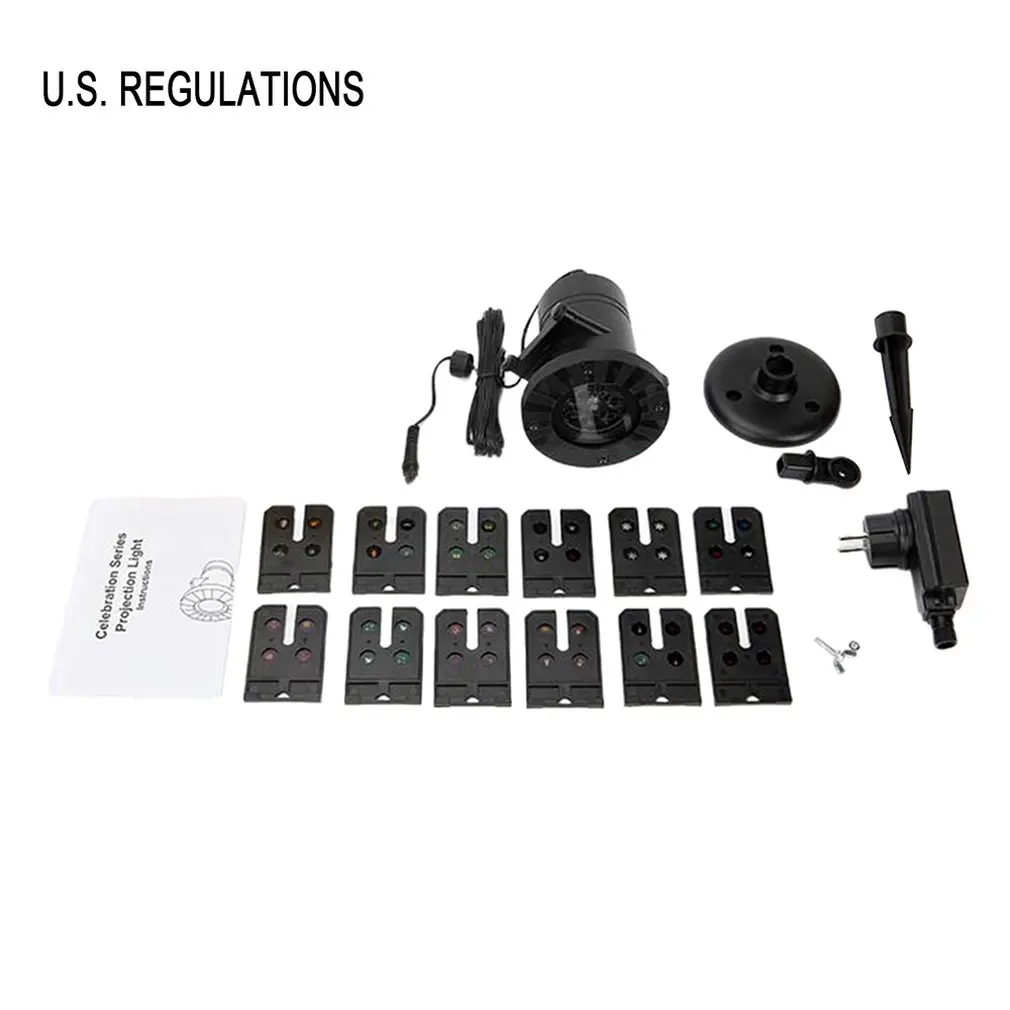 

LED Lights Laser Projector Activated Moving Dynamic Snowflake Film Light Outdoor New Year Decoration Lawn Lamps