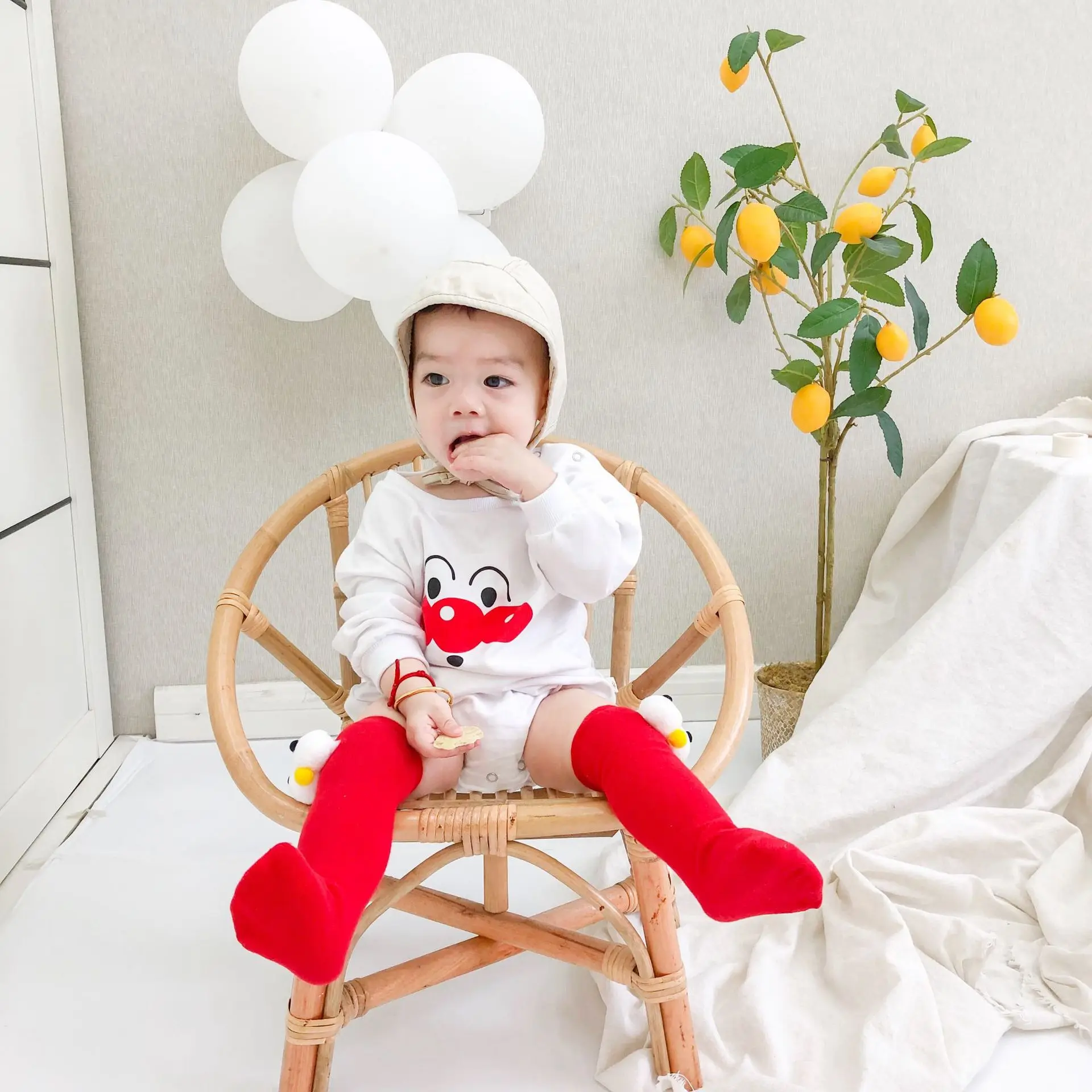 Хлопковый комбинезон Roupas Bebe с длинными рукавами, Осенние боди с круглым вырезом, альпинистские костюмы унисекс, комбинезон для новорожденных, одежда с носками