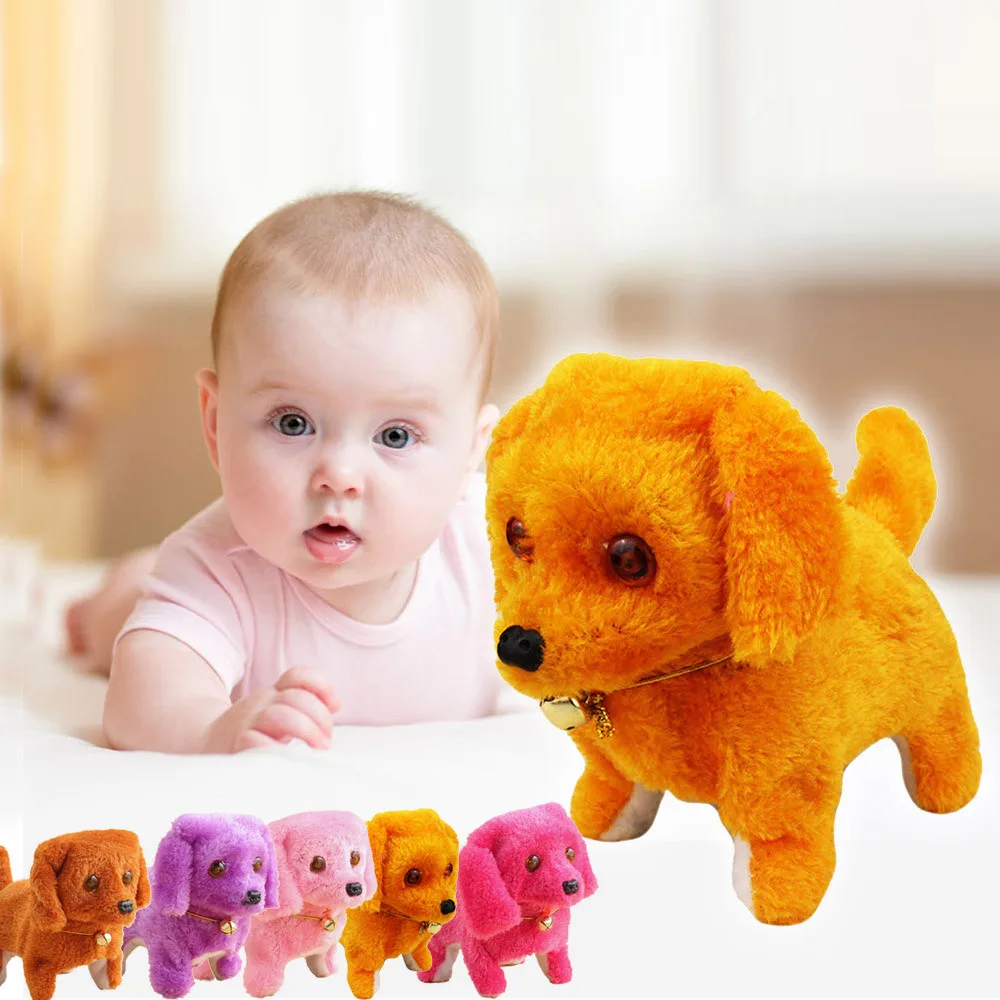 

1PCS Electric Toy Soft Plush Walking Glowing Realistic Teddy Dog Lucky Barking Dog Funny Simulation Moving Appease Baby Toys