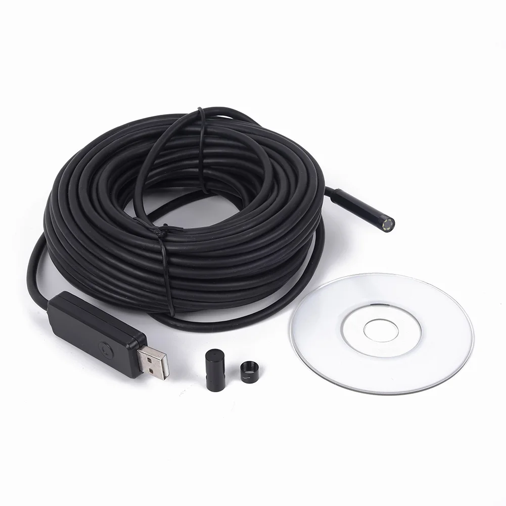 

1*USB Endoscope+ 1*Mirror Pipe Inspection USB Camera Endoscope Video 15m/50 Ft Sewer Cleaner Waterproof Flexible Brand New