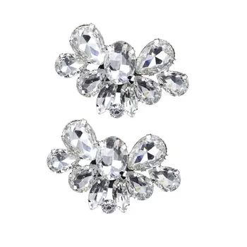 

Classic Rhinestone Shoe Buckle Imitation Gemstone DIY High Heels Decorated M4YF