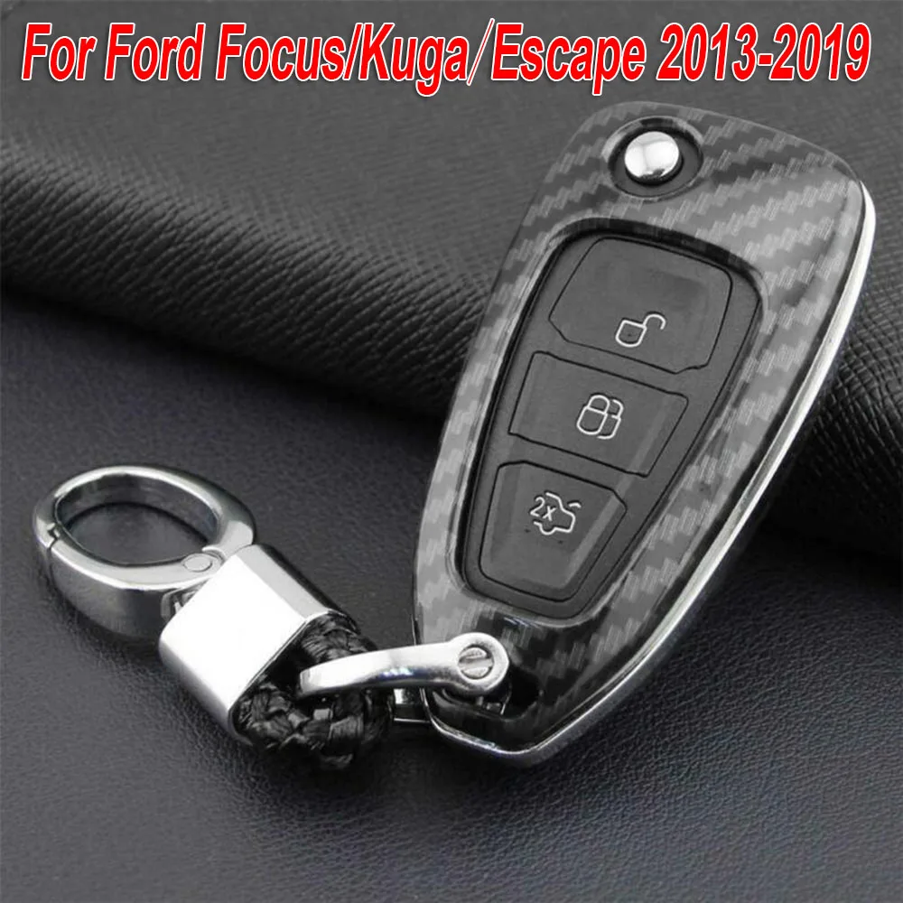 Чехол для ключей автомобиля с кольцом для Ford Focus/Kuga/Escape 2013- корпус из АБС-пластика