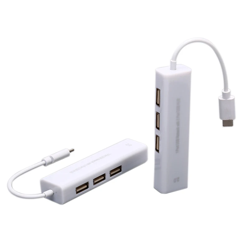 Micro USB to Network LAN Ethernet RJ45 Adapter with 3 Port USB 2.0 HUB Adapter For PC Android Phone Laptop