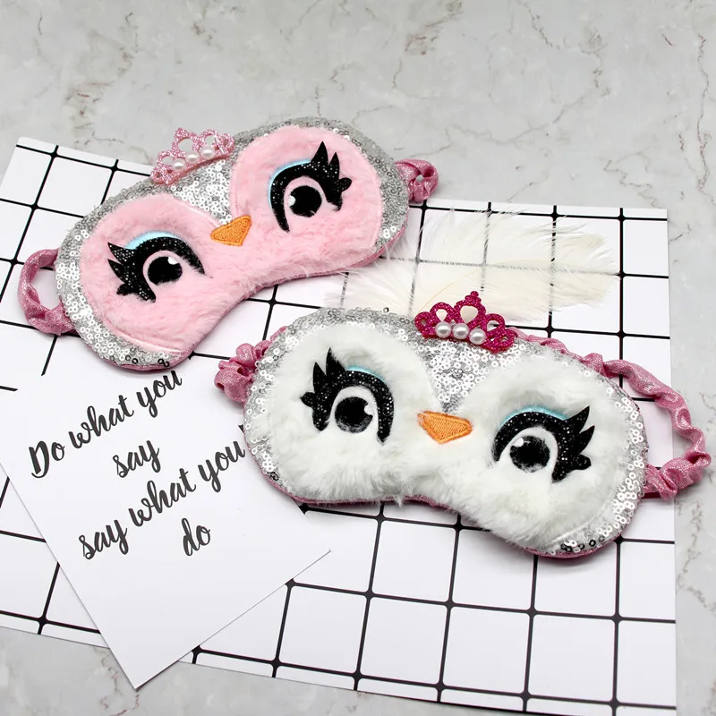

1PC 18CM Owl Cartoon Sleeping Mask Eye Shade Cover Patch for Girl Kid Teen Blindfold Travel Makeup Eye Care Tools Creative Gift