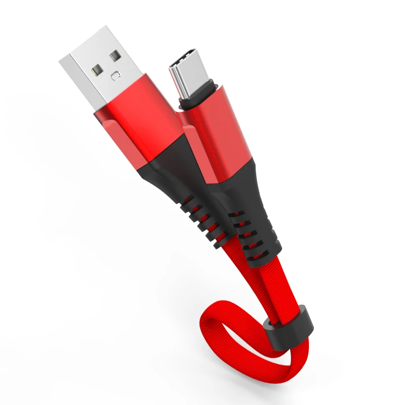 30 см короткий, для зарядного устройства кабель для передачи данных Micro usb type C кабель для освещения для iphone 6 huawei honor 9X Быстрая Зарядка Внешний аккумулятор Кабели для телефонов - Цвет: Red