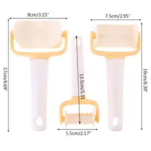 3 шт пластиковое тесто хлебное печенье пирог Кондитерские резаки бисквит формы выпечки инструмент 72XF
