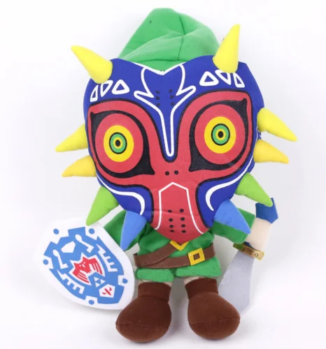 

30CM The Legend of Zelda Breath of the Wild Link Majora Mask Cosplay Plush Doll Soft Stuffed Toy Gift Children Role Play Prop