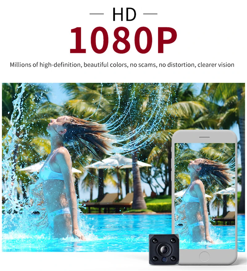 1080P HD wifi мини ip-камера ночного видения Обнаружение движения мини видеокамера петля видео рекордер Встроенная батарея нательная камера