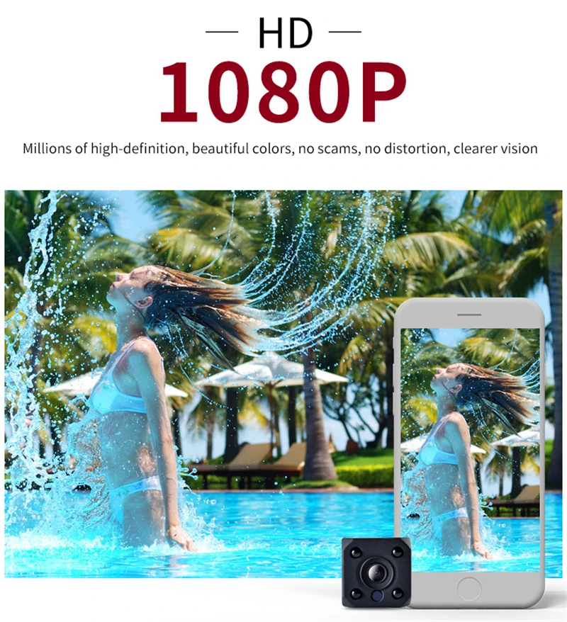 

1080P HD WIFI Mini IP Camera Night Vision Motion Detect Mini Camcorder Loop Video Recorder Built-in Battery Body Cam