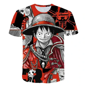 

Luffy One Piece Boys/Girl New Fashion Hip Hop T Shirt Kids Casual Brand Clothing 3D Printed Children Summer Short Sleeve Tshirt
