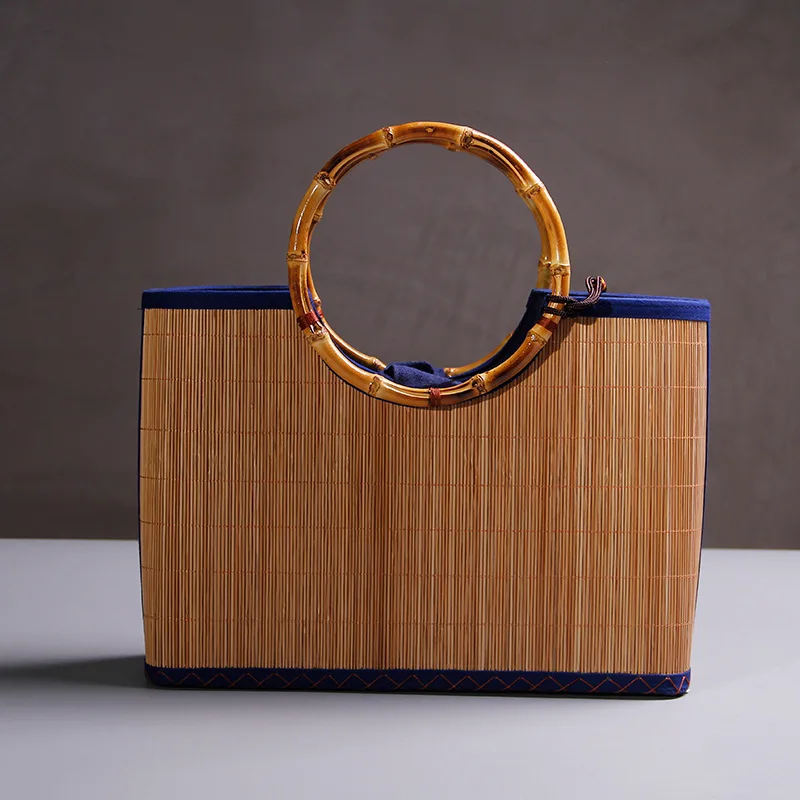 

Support Bamboo Bamboo Cloth Bag Women's Handbag Simple Fashion Retro Bamboo Handbag