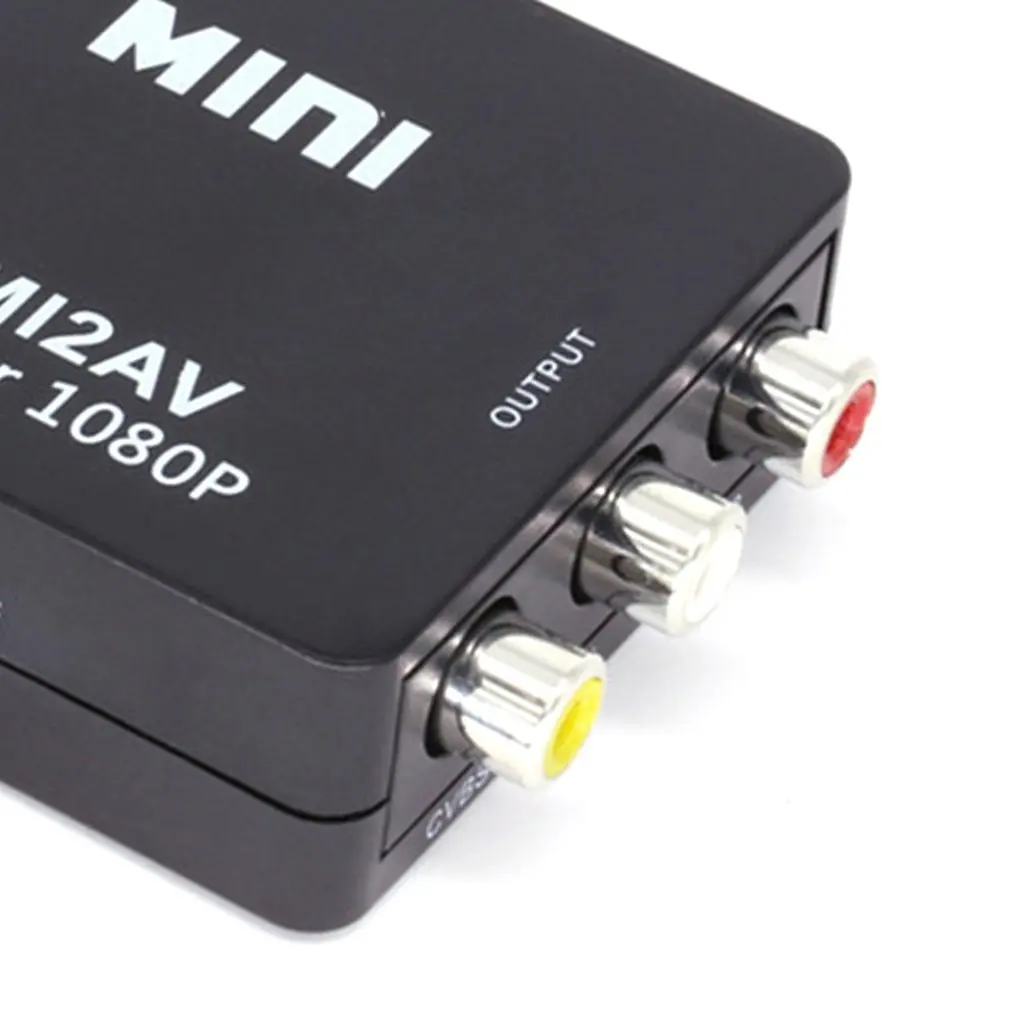 HDMI К AV скейлер адаптер HD видео конвертер коробка HDMI к RCA AV/CVSB L/R видео 1080P HDMI2AV Поддержка NTSC PAL
