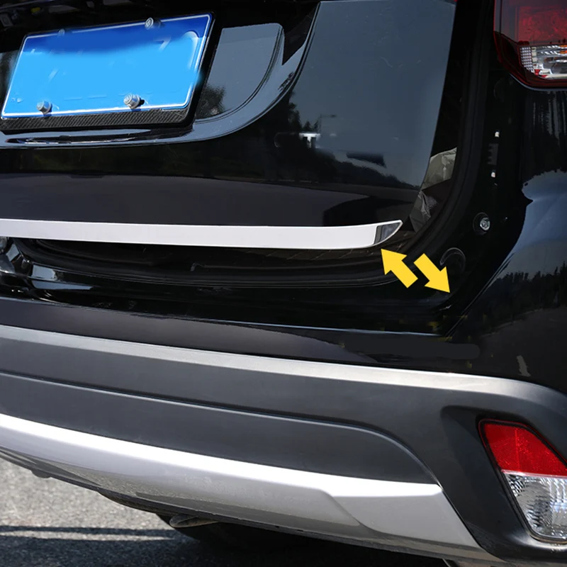 Хромированная Задняя Крышка багажника отделка наклейка для Mitsubishi Outlander 2013