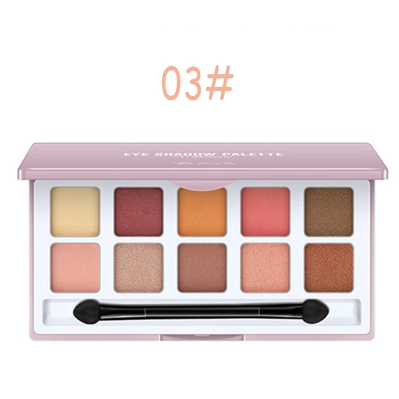 03 Праймер для век палитра косметики макияж блеск пигмент матовые Smoky Eyes водонепроницаемый перламутровый нейтральный Модный не цветущий TSLM1 - Цвет: 03