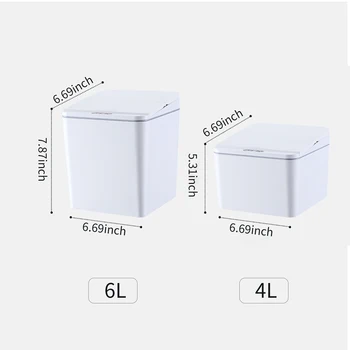 USB Rechargeable Waste Bins Rubbish Automatic Touchless Smart Intelligent Induction Motion Sensor Home Kitchen Bath