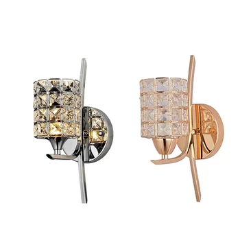 

Modern Crystal Wall Lamp Sconce E27 Bed Room Stairs Aisle Chandelier Wall Light Fixture Shade For Home Decor Luminaire