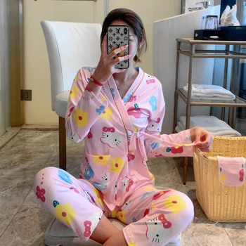 

XIZOU Pajamas Woman Kimono Dress Japanese Style Cotton Sleepwear Vintage Blouse Soft Men Haori Jinbei Yukata Couple Nightgown