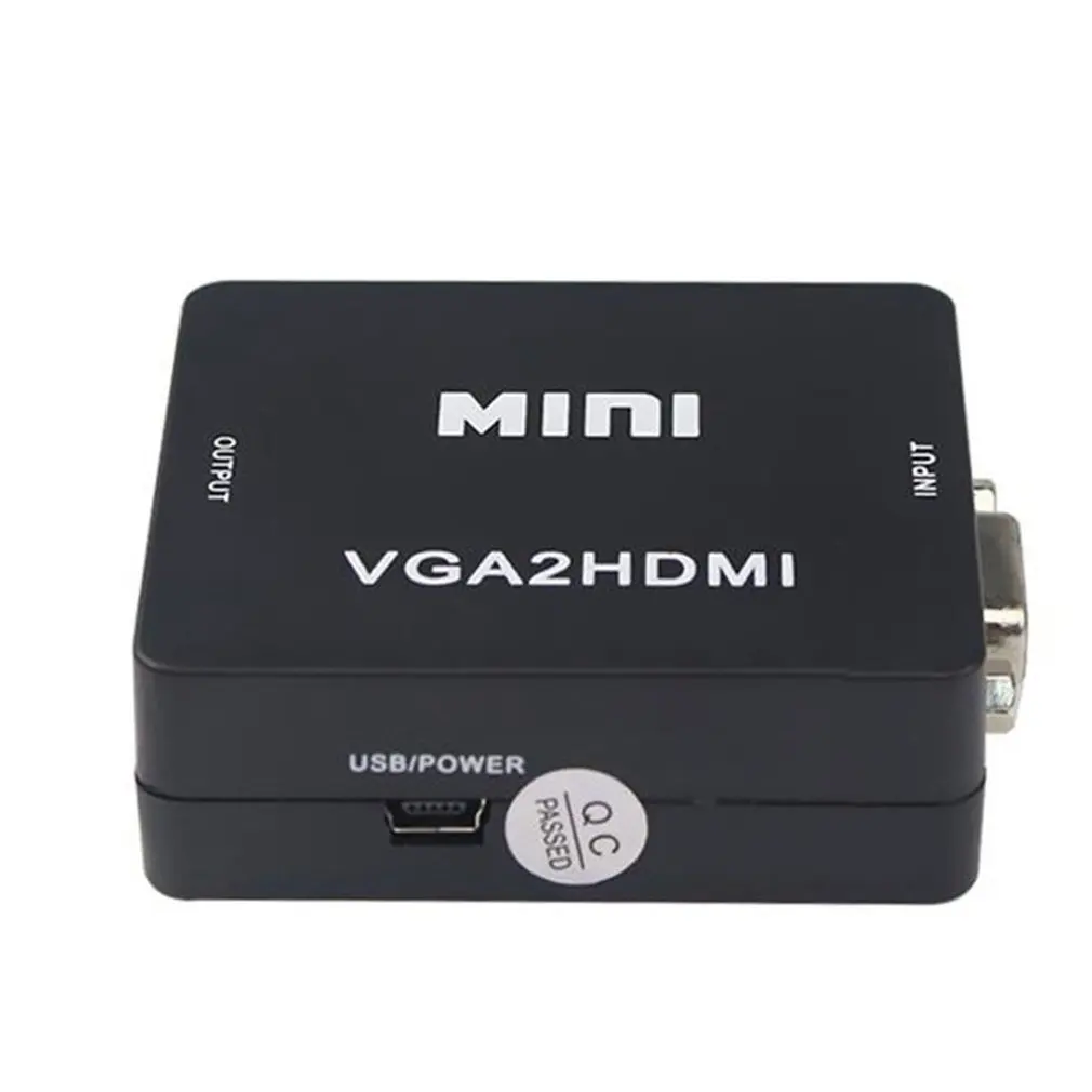 Мини преобразователь из VGA в HDMI VGA2HDMI адаптер VGA в HDMI 1080P зарядный кабель адаптер конвертер для HDTV проектора