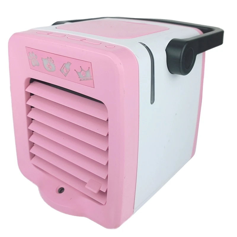 

Hot Usb Mini Portable Air Conditioner Arctic Air Cooler Humidifier Purifier Led Light Personal Space Fan Air Cooling Fan Pink