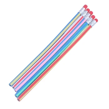 

50 Soft Flexible Bendy Pencils Kids Children School Fun Equipment