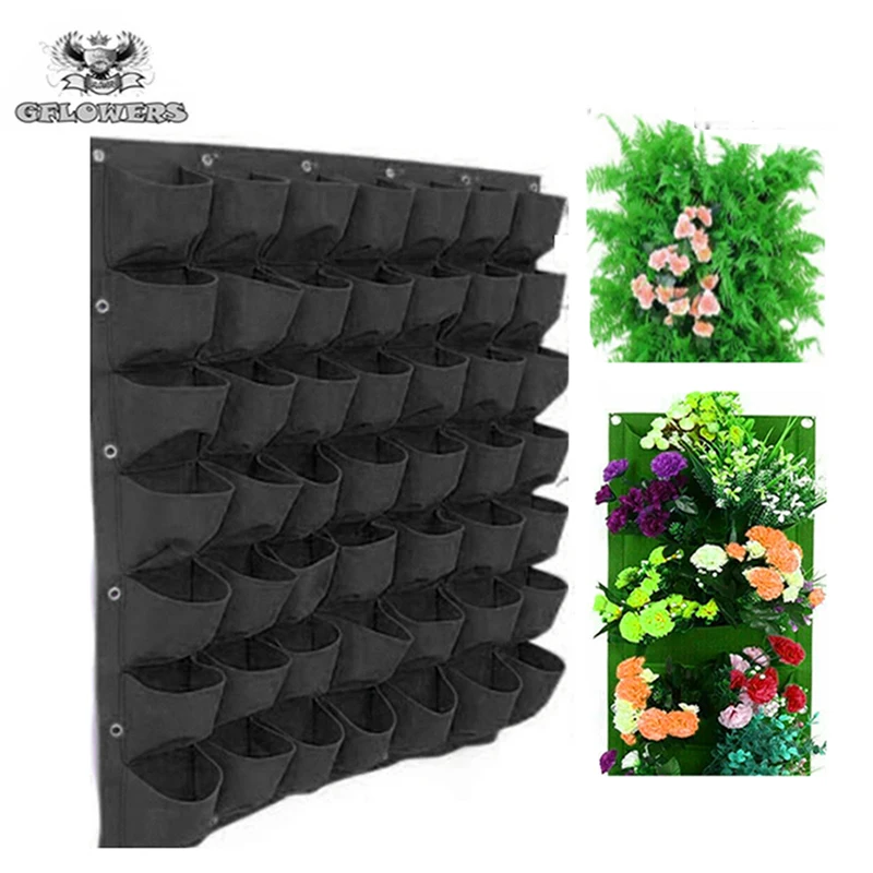 4/7/9/18/25/36/49/72 pockets garden wall hanging planting bags green plant grow vertical planter vegetable supplies | Дом и сад