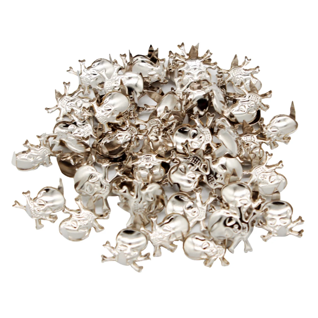 Gothic Skeleton Skull Metal Studs Claw Rivets For Clothing Shoes Bags Decoration DIY Leather Craft 50Pcs,metal rivets,metal studs,leather rivets