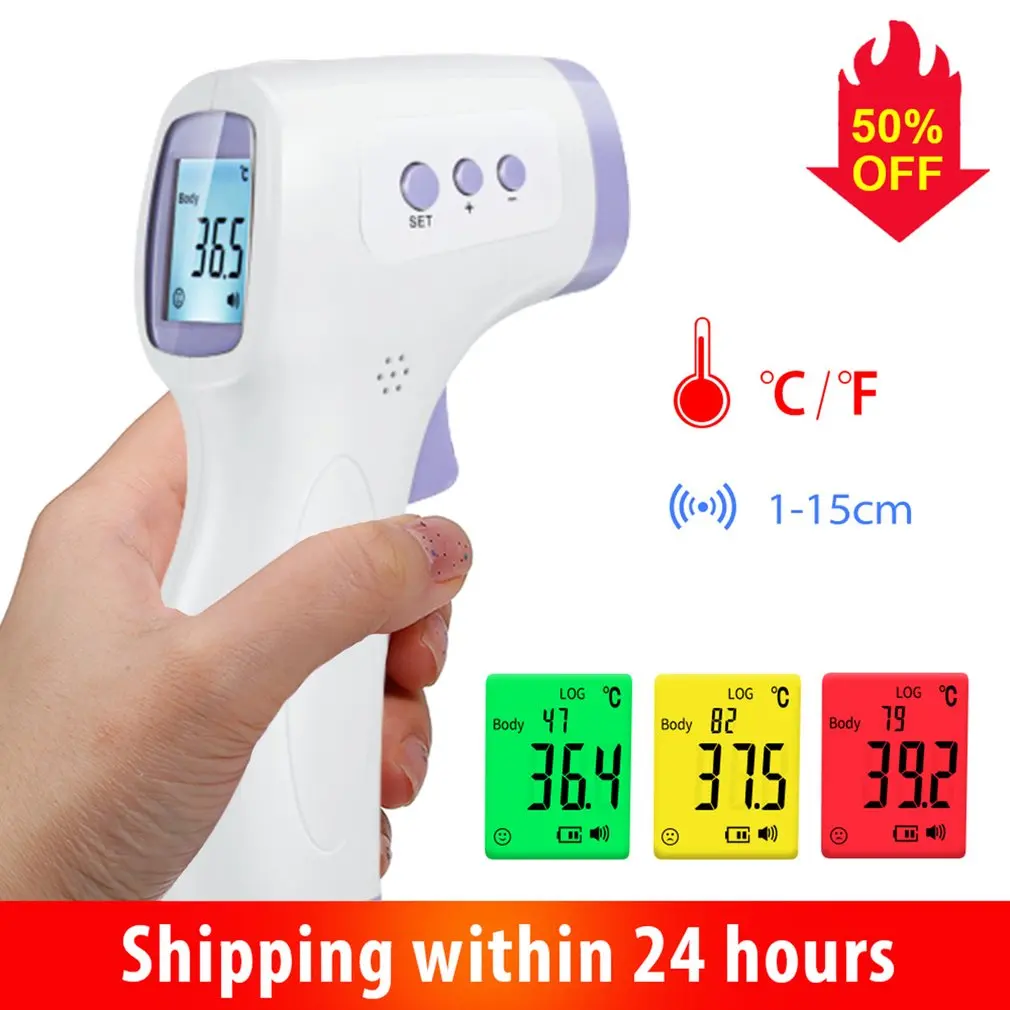

2020 Non-Contact Infrared Forehead Thermometer For Adult Children With Lcd Display Digital Laser Temperature Tool