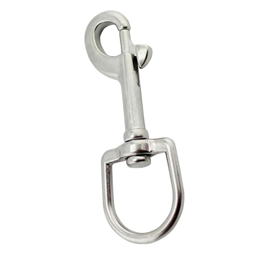 High Strength Scuba Diving 316 Stainless Steel Swivel Eye Bolt Snap Hook Clip Marine Boats for Diving Water Sports 