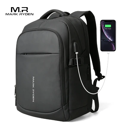 Mark Ryden, мужской рюкзак, многофункциональный, водонепроницаемый, 15,6 дюймов, для ноутбука, многослойный, с карманами, сумка, мужская, usb зарядка, школьный рюкзак - Цвет: three pockets