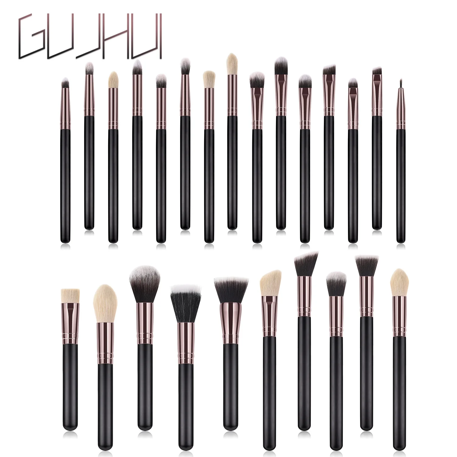 

Black Makeup brushes set professional Foundation Powder Eyeshadow Make up Brush Blush 25pcs