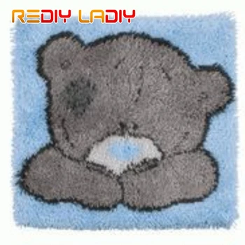 

Latch Hook Kits Make Your Own Cushion Happy Tigger Crocheting Pillow Case Set DIY Latch Hook Cushion Cover Yarn Hobby & Crafts