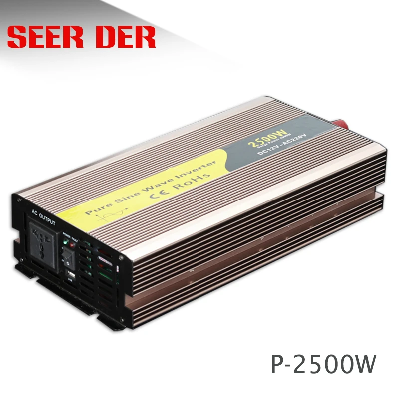 2500 Вт Чистая синусоида Инвертор 2.5kw 24v 220v dc ac ватт Солнечный инвертор |