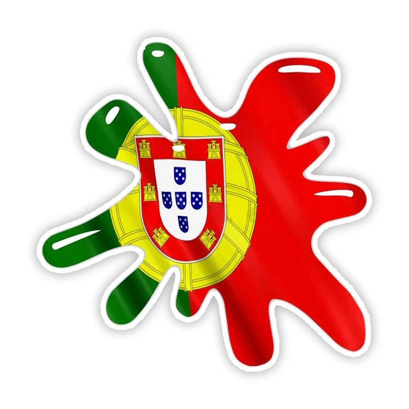 

S50512# 13/15/17CM Personality PVC Decal Portugal Portuguese Flag Waterproof Car Sticker on Motorcycle Laptop Decorative