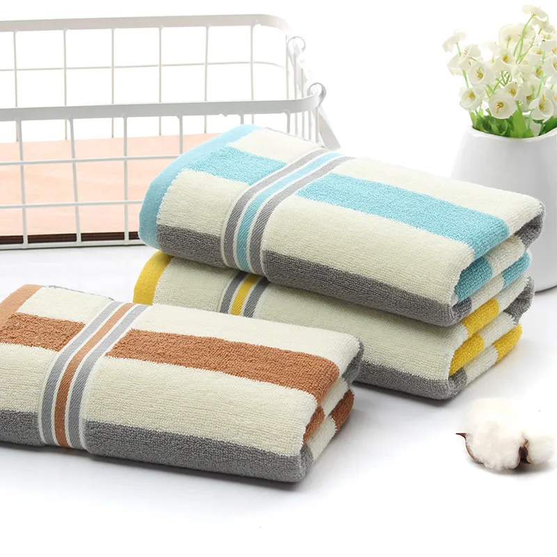 Cotton Color Stripe Long Travel Hotel Hostel Portable Washcloth Gym Yoga Running Large Towel Beach Sun Bath Towels Lovers Gift